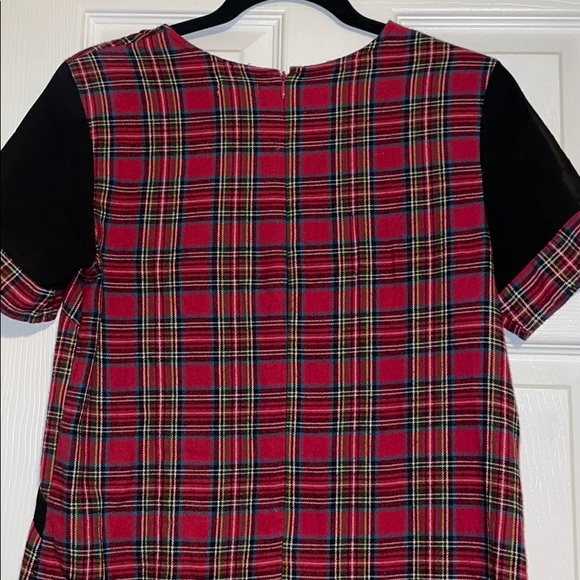 TOBI PLAID MESH MINI DRESS SIZE S - Picture 6 of 8